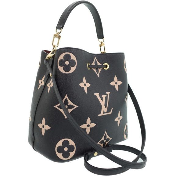 Louis Vuitton Bicolor Monogram Emplant Neonoe MM Black - Picture 2 of 9